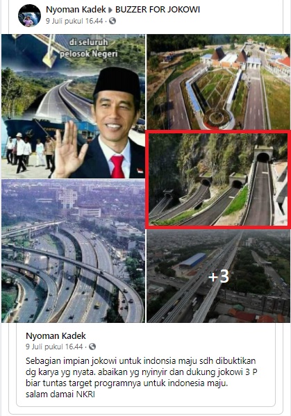 [Cek Fakta] Jokowi Bangun Jalan Terowongan Bertingkat di Indonesia? Ini Faktanya