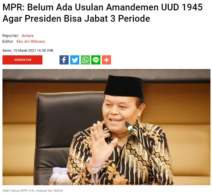 [Cek Fakta] Amendemen Kelima UUD 1945 Jokowi akan Jabat 3 Periode? Ini Faktanya