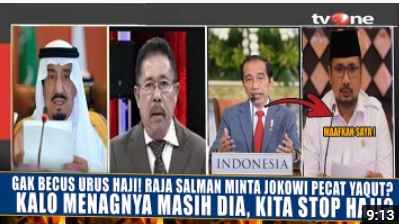 [Cek Fakta] Raja Salman Ancam Setop Haji Jika Jokowi Tak Pecat Menag? Ini Faktanya