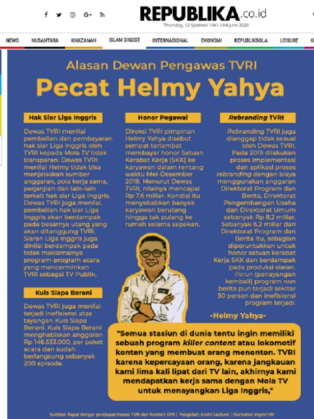 [Cek Fakta] Helmy Yahya Dipecat dari TVRI karena Siarkan Film G30S/PKI? Ini Faktanya