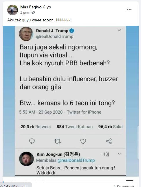 [Cek Fakta] Donald Trump Sindir Isi Pidato Jokowi di PBB? Ini Faktanya