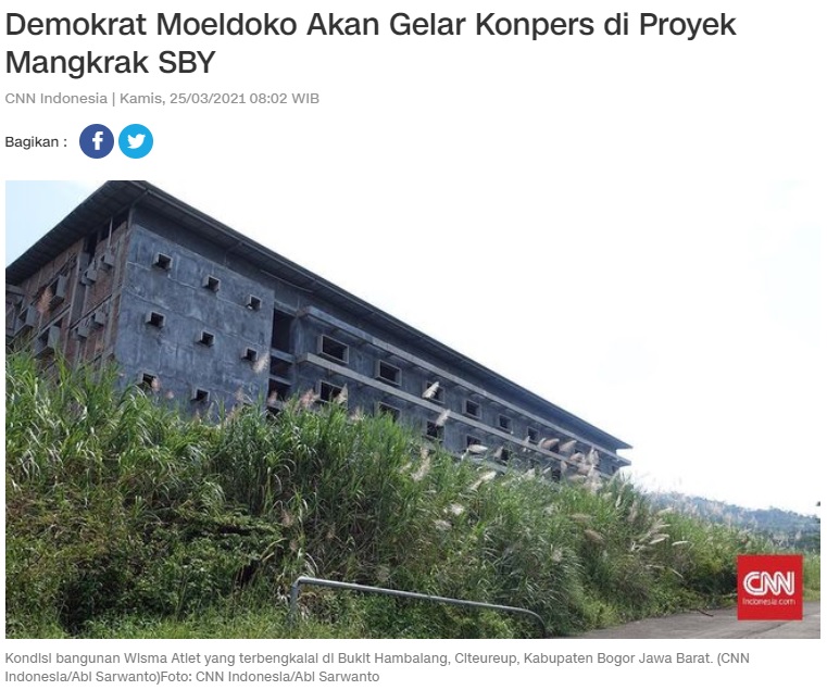 [Cek Fakta]  Penampakan Hantu di Proyek Wisma Atlet Hambalang? Ini Faktanya