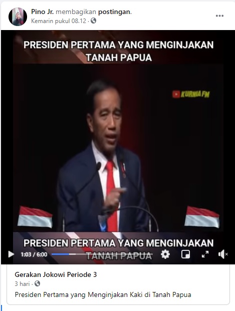 [Cek Fakta] Jokowi Presiden Indonesia Pertama yang Menginjakan Papua? Ini Faktanya
