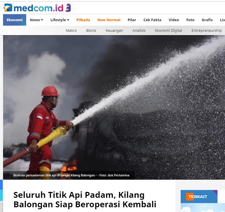 [Cek Fakta] Puluhan Mobil Mewah di Kilang Pertamina Balongan Ikut Terbakar? Ini Faktanya