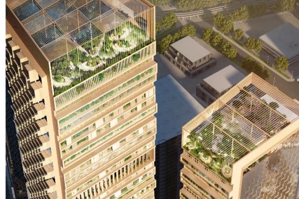 Liukan taman gantung pencakar langit Melbourne