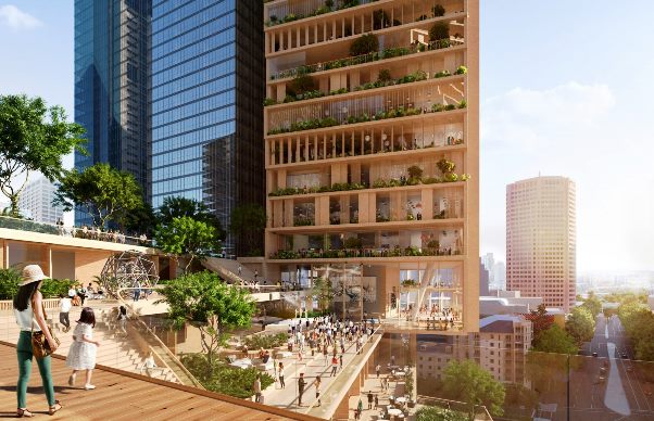 Liukan taman gantung pencakar langit Melbourne