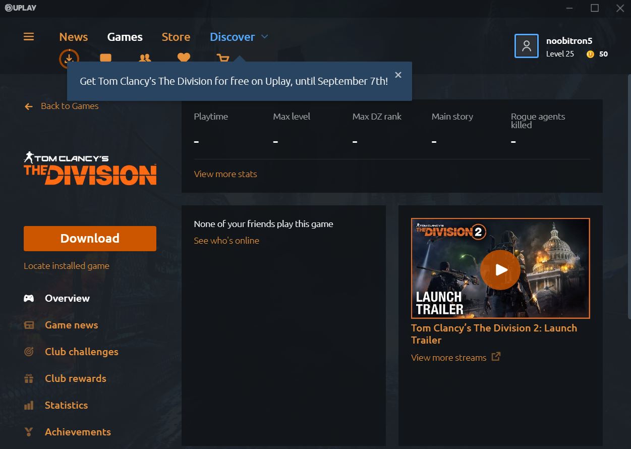 Cara Download Game Gratis The Division 1 Dari Ubisoft