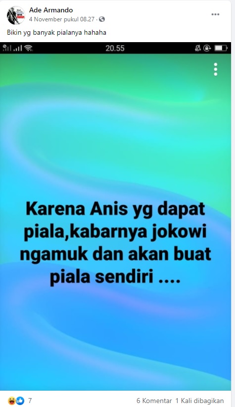 [Cek Fakta] Jokowi Mengamuk Anies Dapat Penghargaan Internasional? Ini Faktanya