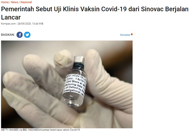 [Cek Fakta] Tiongkok Targetkan 100 Juta Penduduk Indonesia Tewas melalui Vaksin? Ini Faktanya