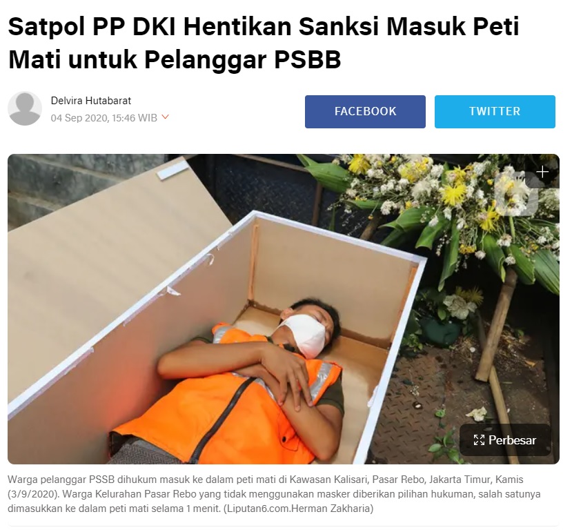 [Cek Fakta] Foto Gubernur DKI Jakarta Anies Baswedan Masuk Peti Mati? Ini Faktanya