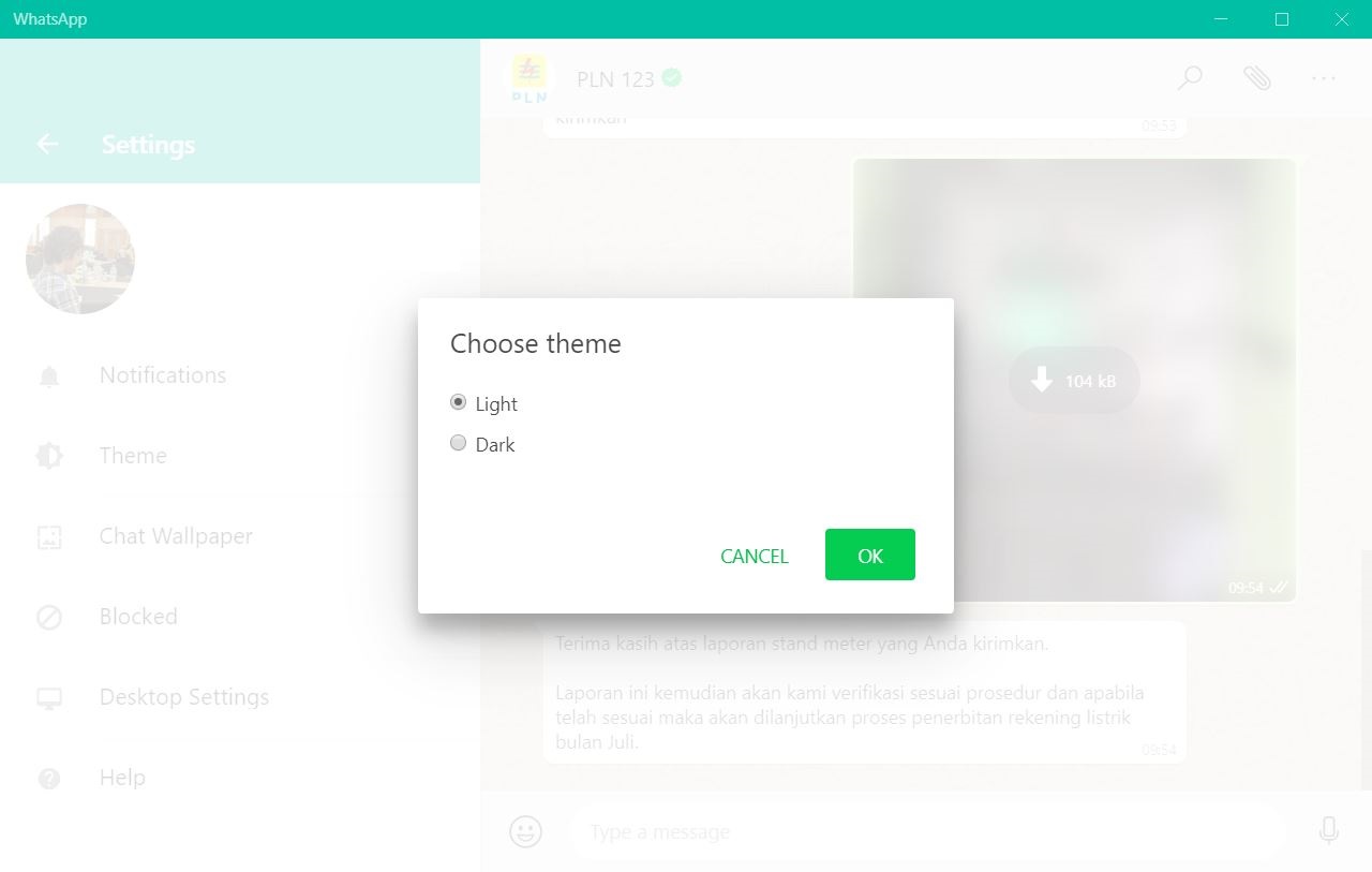 Cara Pakai Dark Mode di WhatsApp Web