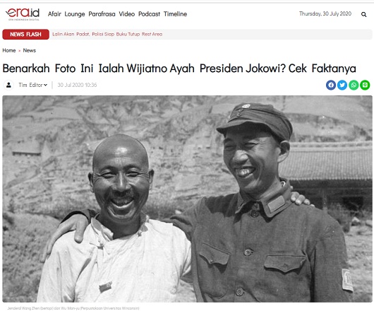 Cek Fakta Foto Ayahanda Jokowi Seorang Komandan Pki Ini Faktanya