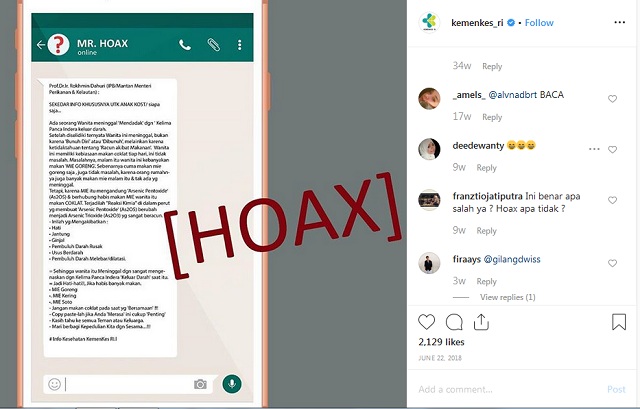 Seorang Wanita Tewas karena Makan Mie Goreng dan Cokelat? Ini Faktanya