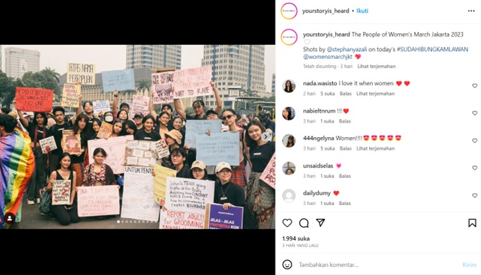 Netizen Heboh Bendera LGBT Berkibar di Monas, Ternyata Peringati <i>Women’s March</i> Jakarta 2023