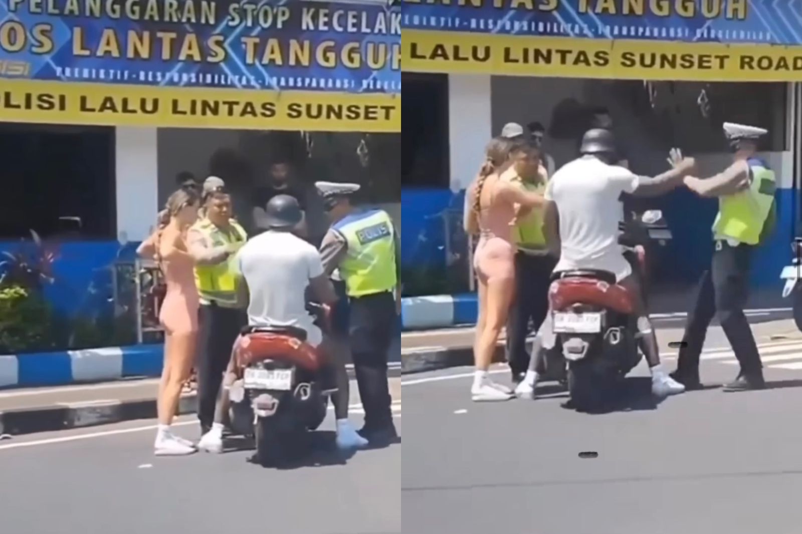 Viral! WNA di Bali Dorong Polisi karena Diduga Tidak Terima Ditilang