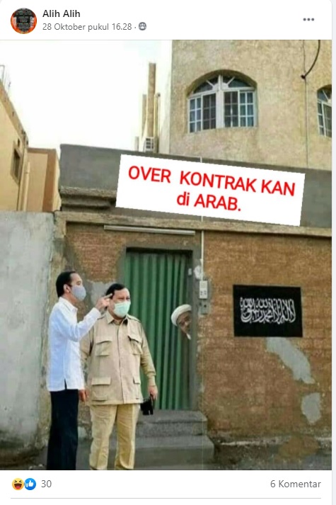 Cek Fakta Foto Jokowi Dan Prabowo Berbincang Di Kediaman Habib Rizieq Di