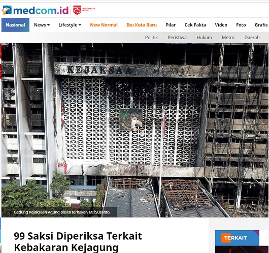 [Cek Fakta] Kebakaran Gedung Kejagung karena Tikus Gigit Kabel Listrik? Ini Faktanya