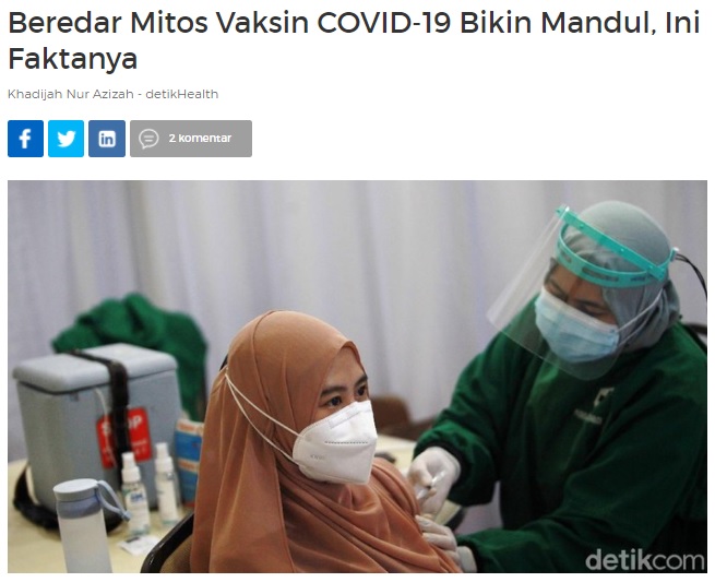 [Cek Fakta] Vaksin Covid-19 Menyebabkan Wanita Mandul? Ini Faktanya