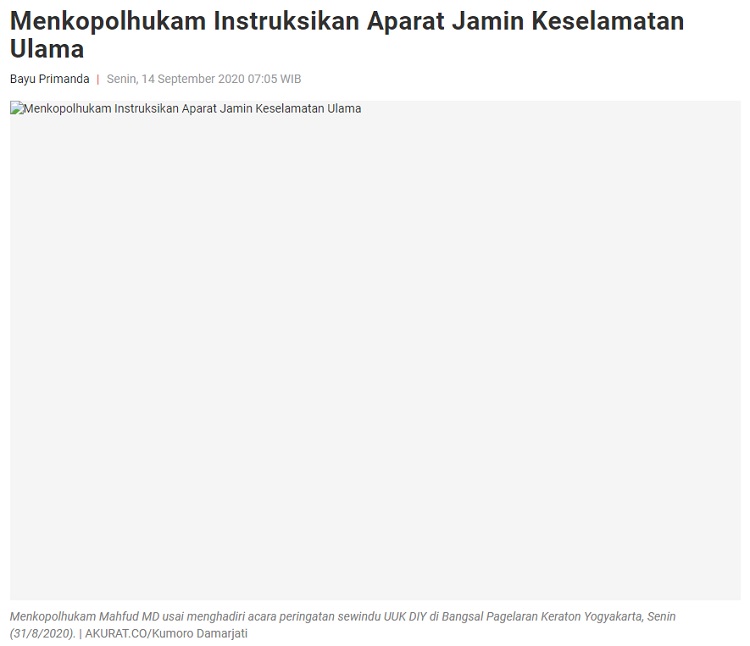 [Cek Fakta] Fatwa Hukum Kisas Dikeluarkan untuk Penyerang Ulama? Ini Faktanya