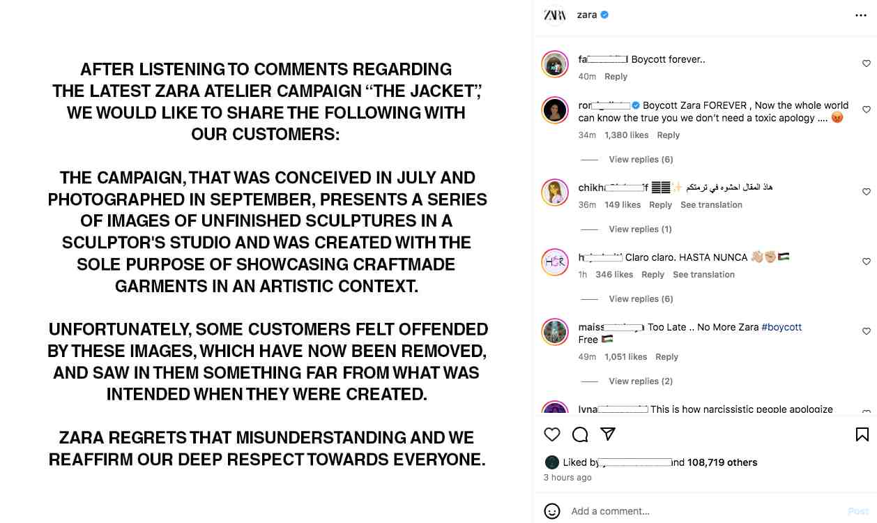 Zara Take Down Iklan Kontroversial Buntut Ramai Seruan Boikot