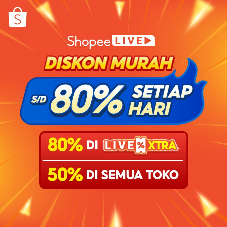 Belanja Makin Untung, Ada Diskon Murah hingga 80% Setiap Hari di Shopee Live!