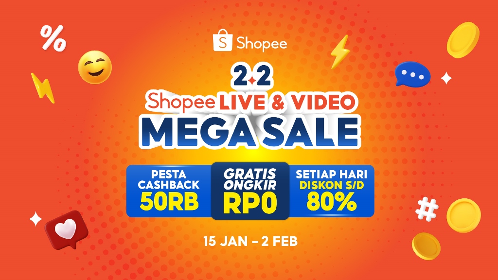 Jelajahi Pengalaman Belanja Baru via Live Stream maupun Video Kreasi untuk Penuhi Kebutuhan Awal Tahun di 2.2 Shopee Live & Video Mega Sale