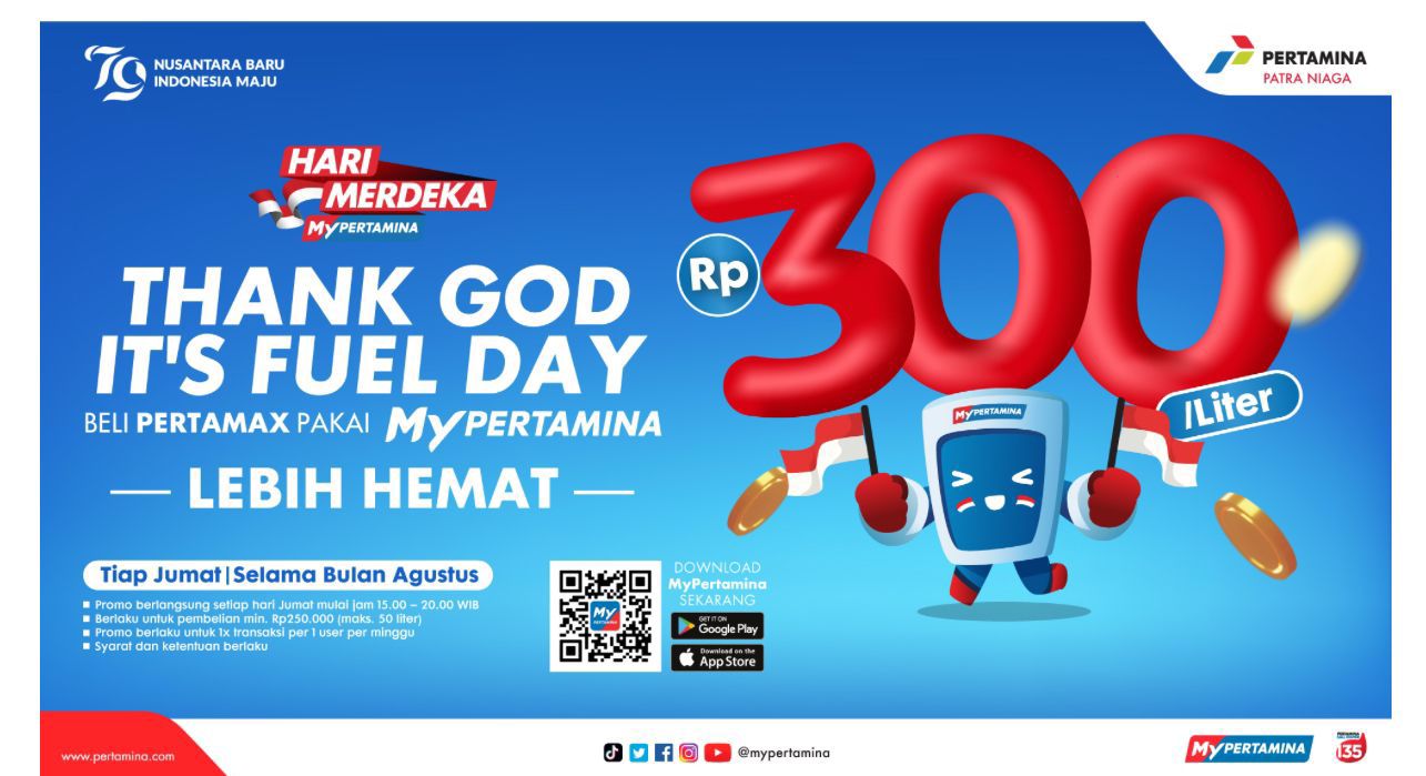 Rayakan HUT ke-79 RI dengan MyPertamina: Berbagi Kebahagiaan Bersama!