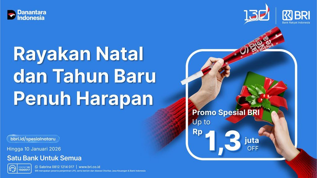 BRI Bikin Nataru Seru,  Diskon Tiket Pesawat & Hotel Hemat s.d. Rp4 Juta