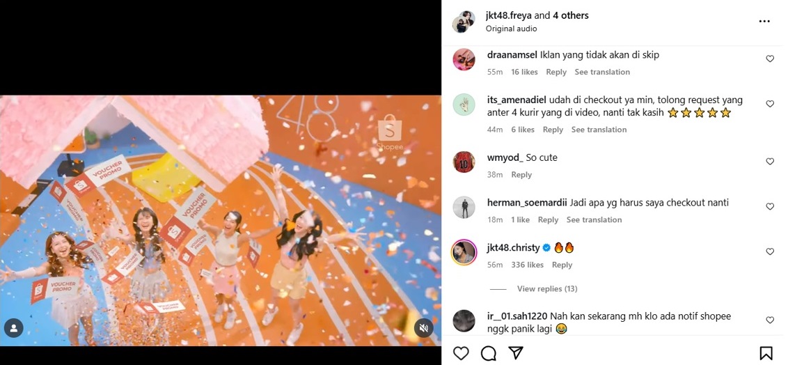 Ada yang Baru dari JKT48! Sapa Penggemar Lewat MV Terbaru Bareng Shopee Lebih Hemat, Lebih Cepat