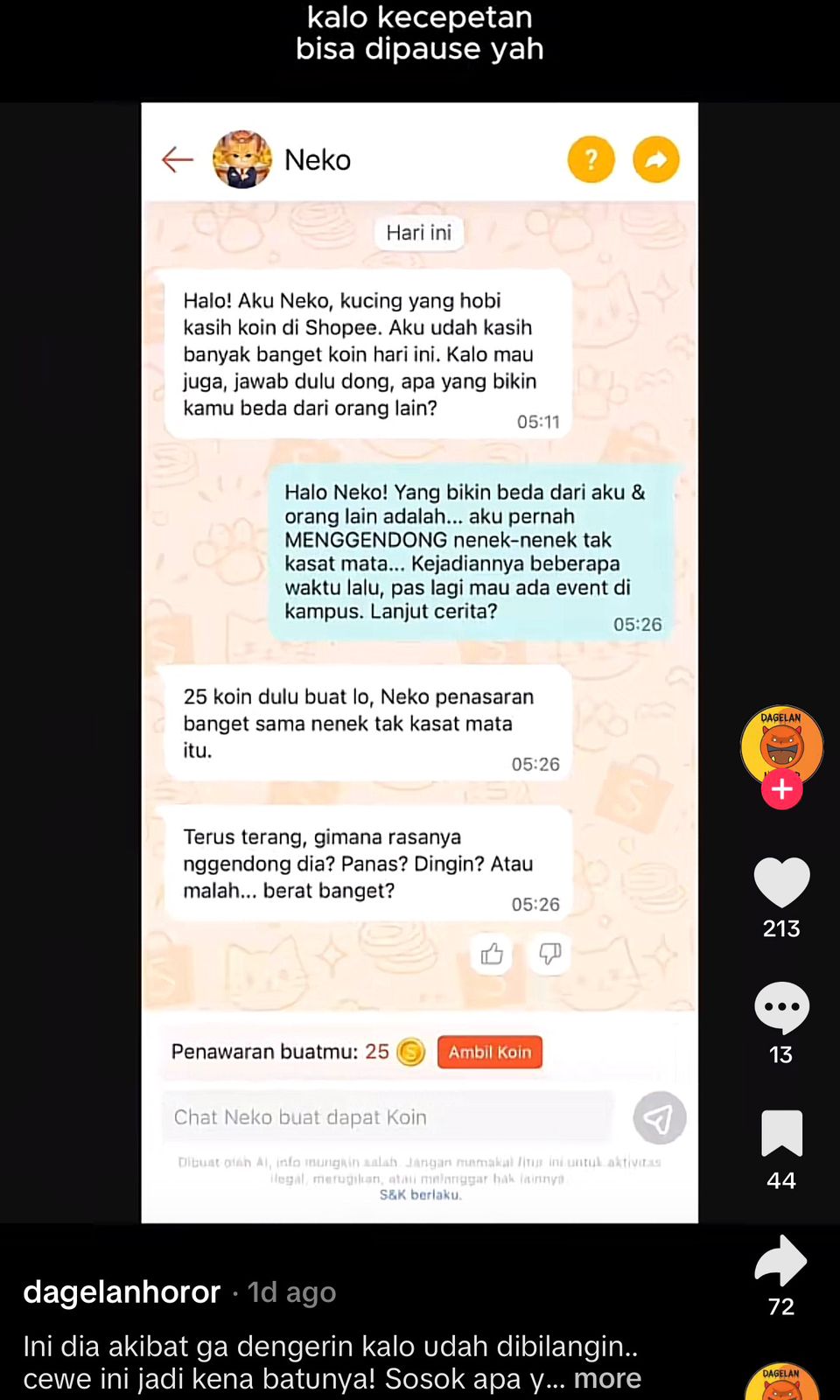 Kenalan Yuk Sama Nego Neko, Kucing Jaman Now yang Suka Bagi Koin Shopee!