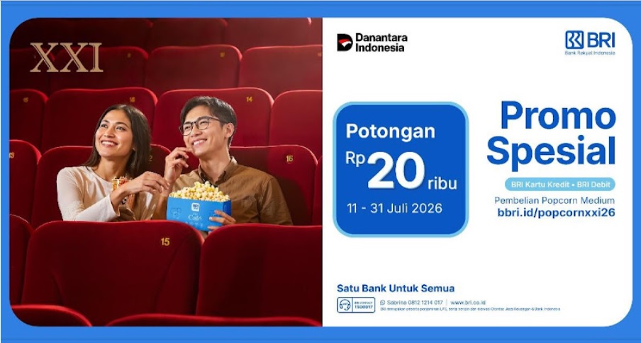 Movie Time Makin Asyik dengan Promo Spesial BRI di XXI