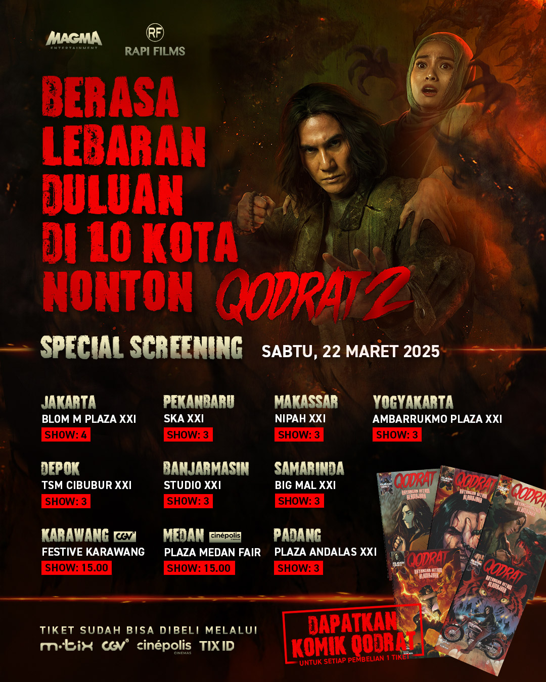 Film <i>Qodrat 2</i> Tayang Lebih Awal di 10 Kota, Dapatkan Komik Gratis
