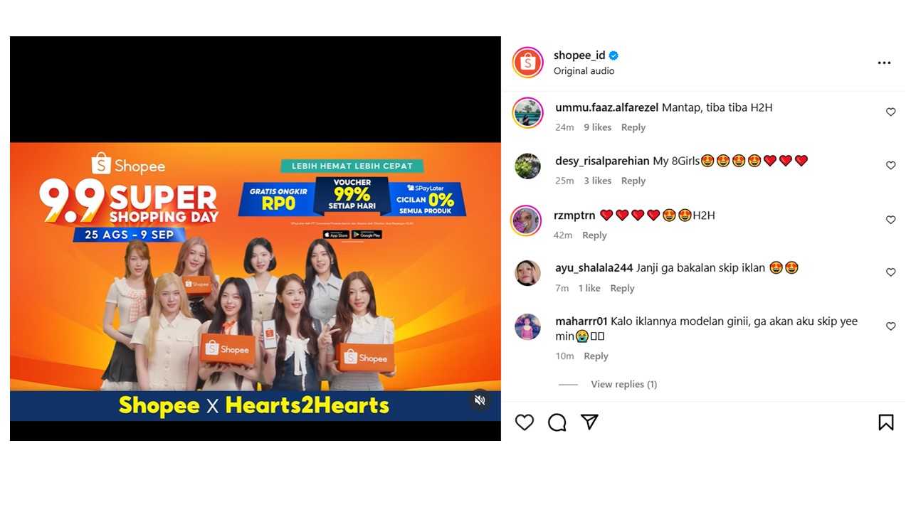 Iklan Shopee 9.9 Super Shopping Day bersama Hearts2Hearts Jadi Perbincangan Netizen!