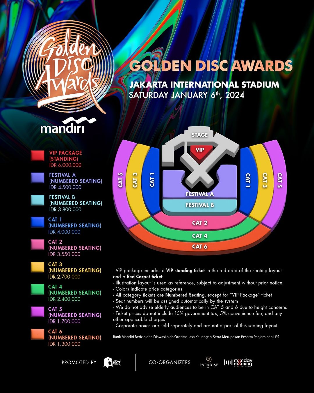 Siap-siap War Ticket! Ini Harga Tiket Resmi Golden Disc Awards ke-38