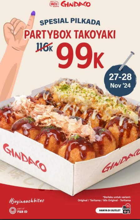 Daftar Promo Menarik Makanan dan Minuman saat Pilkada 2024, Raa Cha hingga Chatime!