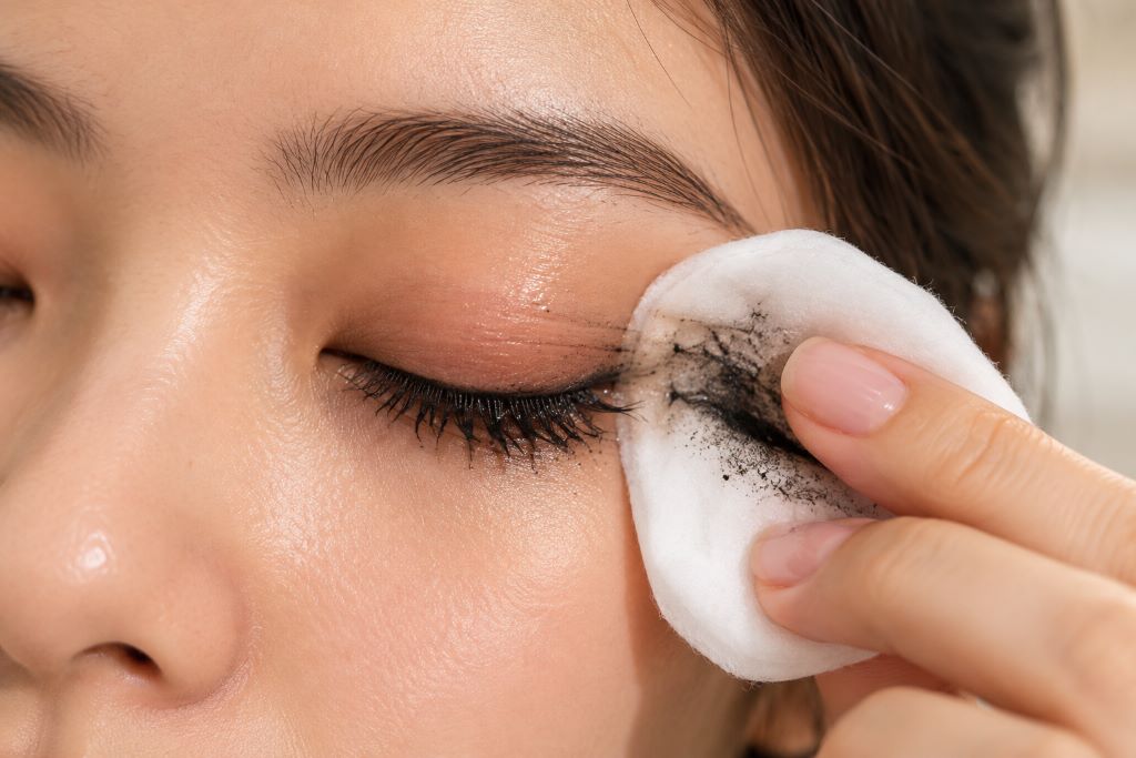 Eye Makeup Removal Close-Up
