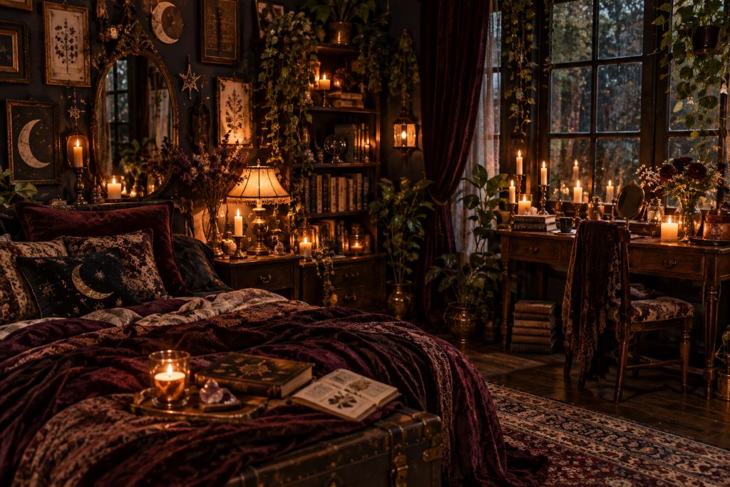 Kamar Tidur Mistis Berselimut Cahaya Lilin