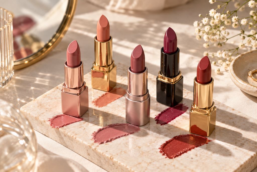 Koleksi Lipstik Mewah dan Swatch Warna