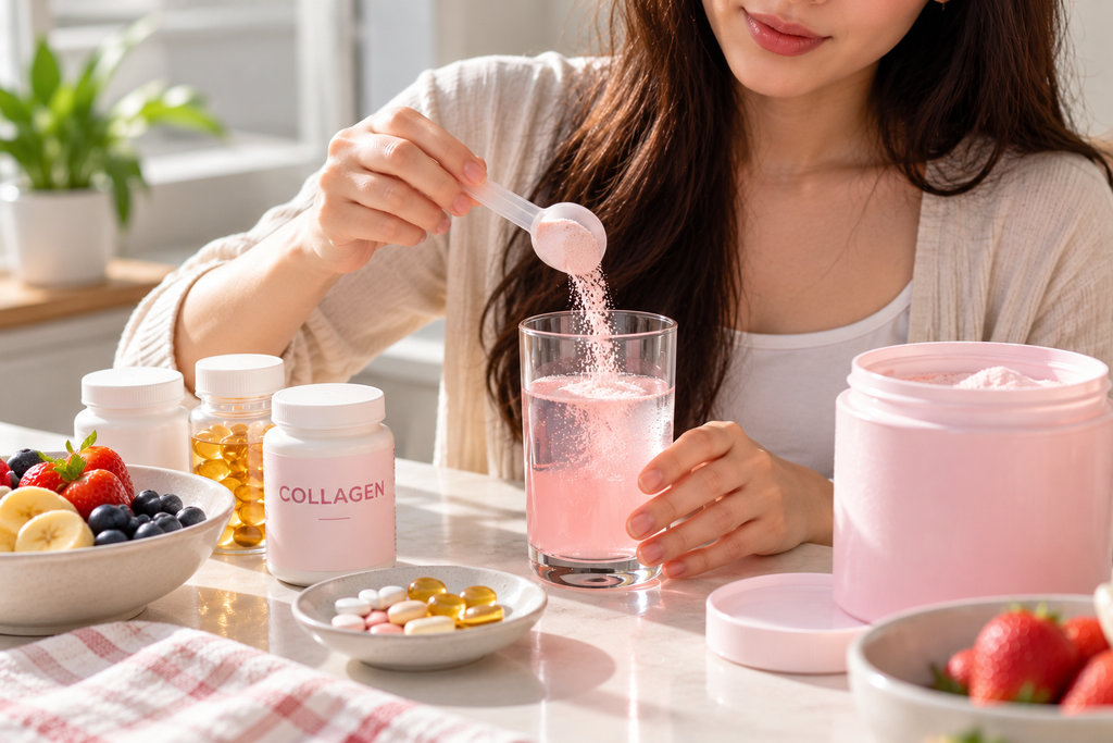 Meracik Minuman Kolagen di Dapur