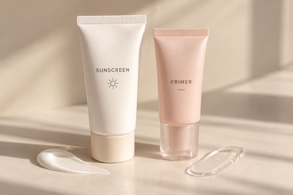 Minimal Sunscreen and Primer Still Life