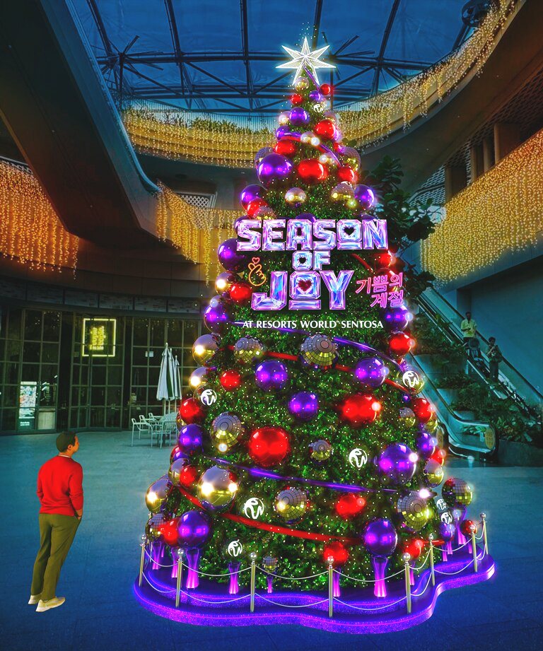 Rendering of shimmering eight-metre Christmas tree anchoring the celebrations at WEAVE