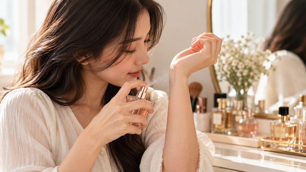 Serene Perfume Ritual at the Vanity