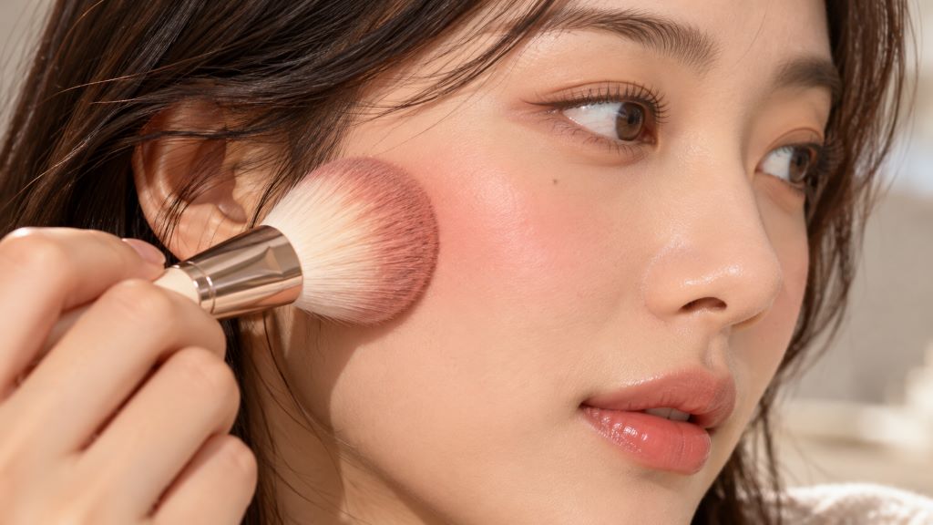 Soft Blush Beauty Close-Up