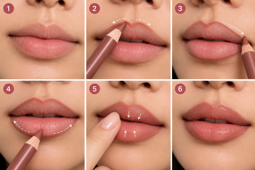 Tutorial Lip Liner dalam Enam Langkah