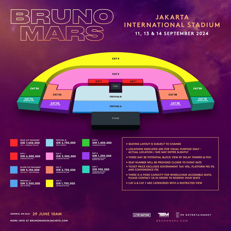 Bruno Mars Tambah Hari Konser di Jakarta, Catat Tanggalnya!