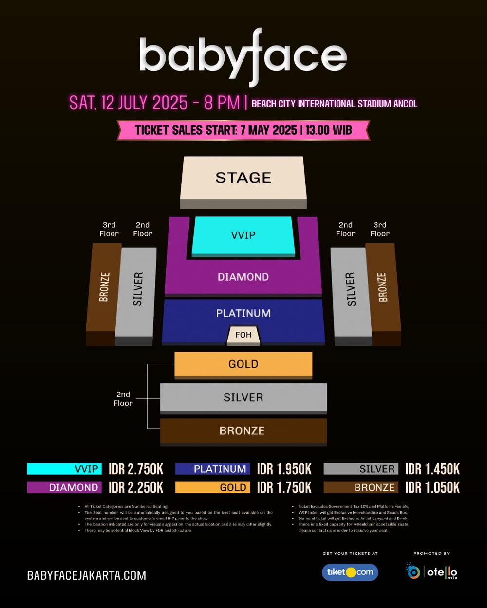 Jadwal dan Harga Tiket Konser Babyface Live Jakarta