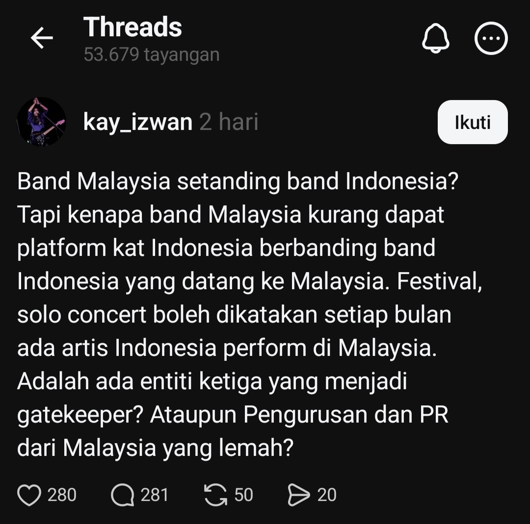 Netizen Malaysia Pertanyakan Mengapa Industri Musik Mereka Tak Semaju Indonesia