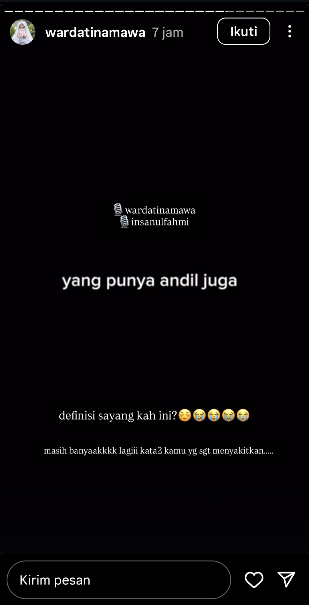 Wardatina Mawa Bongkar Rekaman Insanul Fahmi Minta Izin Poligami, Demi Inara Rusli?