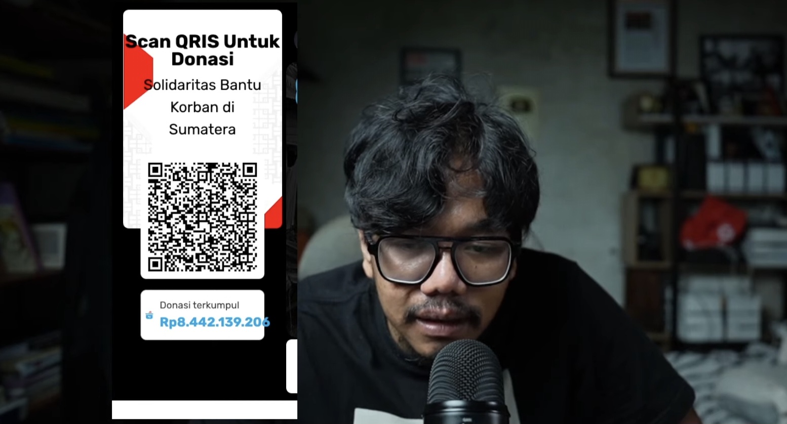 Live Streaming 12 Jam, Ferry Irwandi Galang Donasi Rp8,8 Miliar untuk Korban Banjir Sumatera