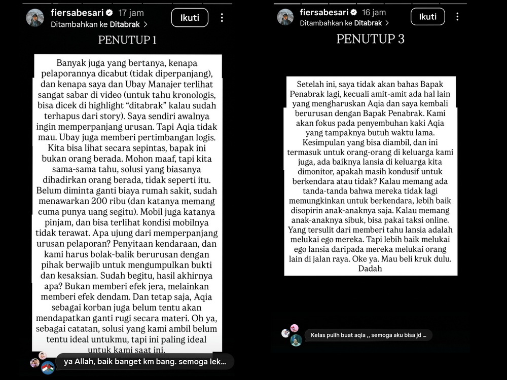 Istri Ditabrak Mobil, Fiersa Besari Batalkan Niat Lapor Polisi karena Hal Ini